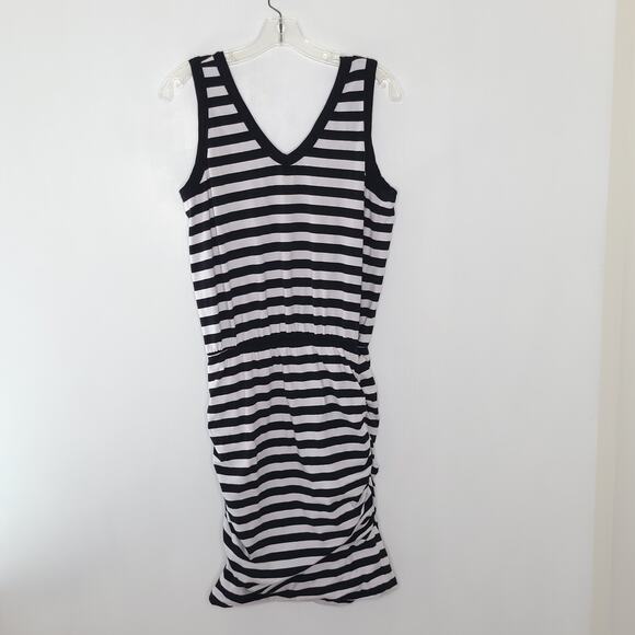 Sundry Ruched Tank Dress Striped XL - Picture 10 of 13